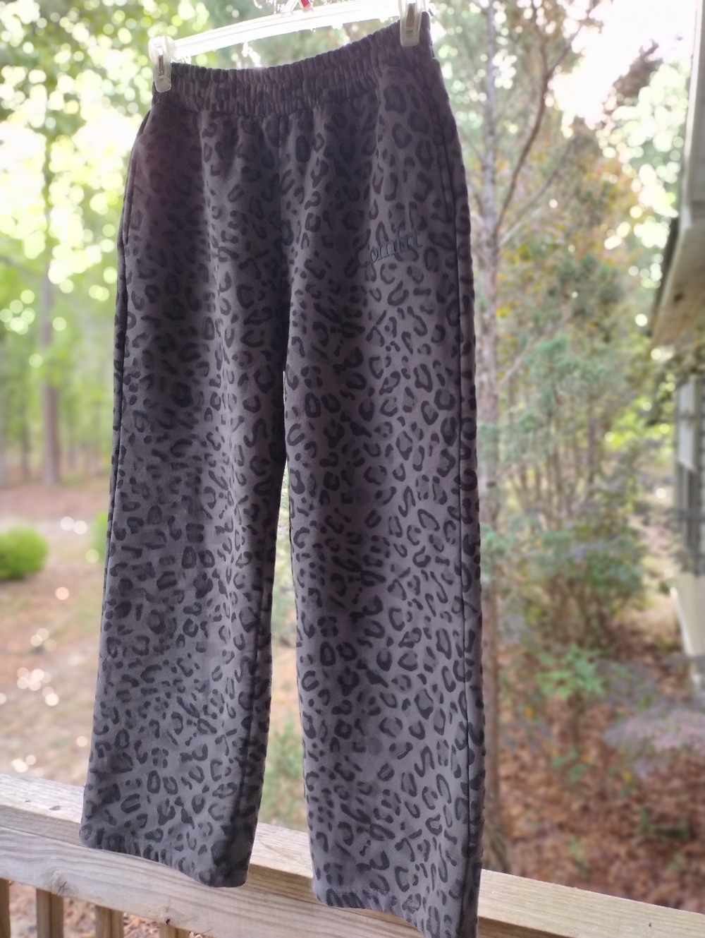 Comfrt Charcoal Leopard Jogger Pants